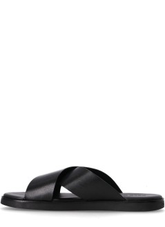cole haan sandal mannantucket cross strap sandal - c38144 black black