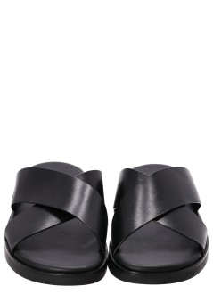 cole haan sandal mannantucket cross strap sandal - c38144 black black
