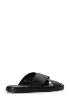 cole haan sandal mannantucket cross strap sandal - c38144 black black