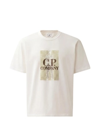 c.p.company camiseta hombre 30/2 mercerized jersey twisted short sleeve chest logo t-sh - 21cmts158a110580w 103