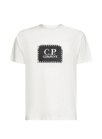c.p.company camiseta hombre 30/1 jersey short sleeve logo label t-shirt - rccmts723a005100w 103
