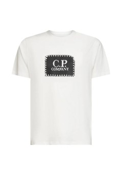 c.p.company camiseta hombre 30/1 jersey short sleeve logo label t-shirt - rccmts723a005100w 103