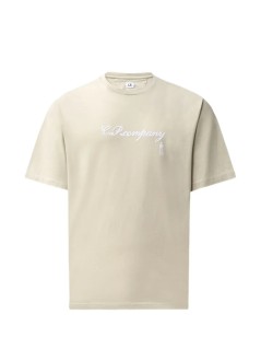 c.p.company camiseta hombre 30/1 jersey short sleeve logo t-shirt - 21cmts206a110579w 120