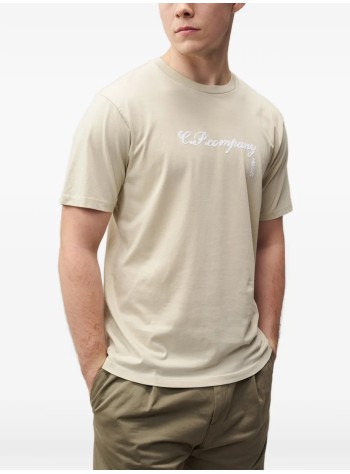c.p.company camiseta hombre 30/1 jersey short sleeve logo t-shirt - 21cmts206a110579w 120 2