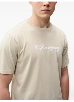 c.p.company camiseta hombre 30/1 jersey short sleeve logo t-shirt - 21cmts206a110579w 120