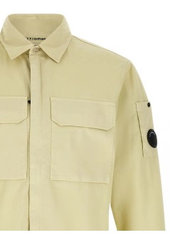 c.p.company camiseria hombre organic gabardine zipped lens overshirt - 21cmos752a110143g 120