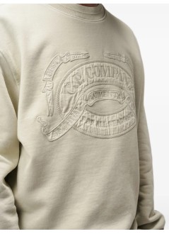 c.p.company sudadera hombre cotton fleece crewneck logo sweatshirt - 21cmss174a006453o 120