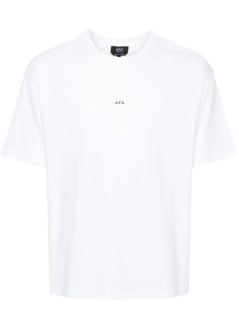 a.p.c. camiseta hombre t-shirt boxy micro logo gots - cohbwh26386 tag