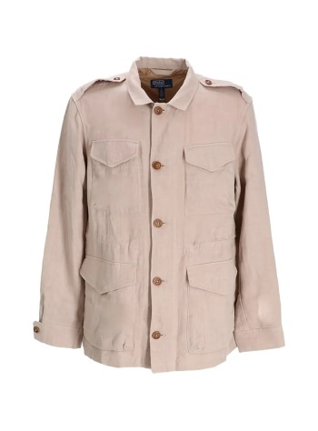 polo ralph lauren outerwear manbystnsfldjk-lined-field jacket - 710956071001 stoneware grey x