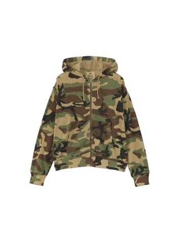 icecream sudadera hombre running dog woodland camo zip through hood - ic24s38 multi