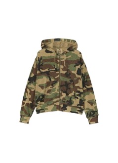icecream sudadera hombre running dog woodland camo zip through hood - ic24s38 multi