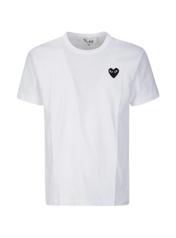 comme des garçons play camiseta hombre t-shirt black emblem - axt353051 white