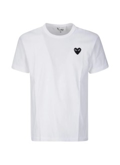 comme des garçons play camiseta hombre t-shirt black emblem - axt353051 white