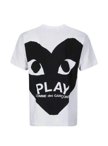 comme des garçons play camiseta hombre t-shirt black emblem - axt353051 white 2