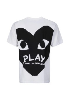 comme des garçons play camiseta hombre t-shirt black emblem - axt353051 white