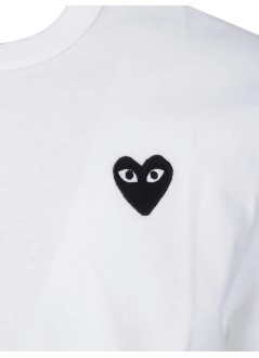 comme des garçons play camiseta hombre t-shirt black emblem - axt353051 white