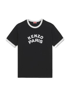 kenzo t-shirt mangots kenzo paris emblem slim t-shirt - fg65ts1644sk 99j