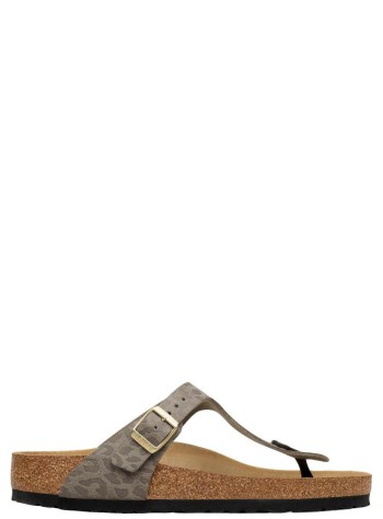 birkenstock sandalia mujer gizeh syn leo - 1032064 leo gray taupe