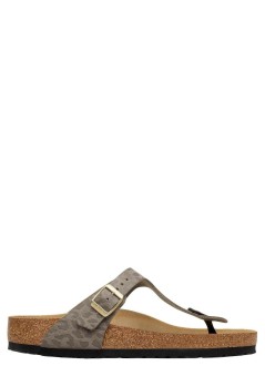 birkenstock sandalia mujer gizeh syn leo - 1032064 leo gray taupe