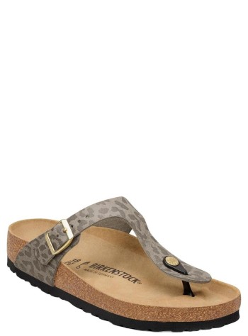 birkenstock sandalia mujer gizeh syn leo - 1032064 leo gray taupe 2