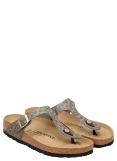 birkenstock sandalia mujer gizeh syn leo - 1032064 leo gray taupe