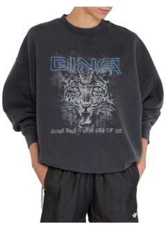 anine bing sudadera mujer miles sweatshirt leo muse - a0812904wbl1 black