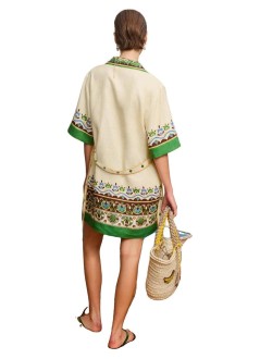 alémais vestido mujer bridgette mini shirtdress - 7416d cream