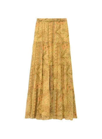 ba&sh falda mujer skirt cali - 1h26cali jaune