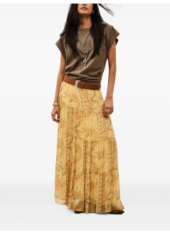 ba&sh falda mujer skirt cali - 1h26cali jaune