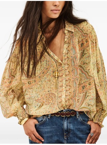 ba&sh blusa mujer shirt cleo - 1h26cleo jaune 2