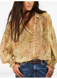 ba&sh blusa mujer shirt cleo - 1h26cleo jaune