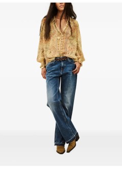 ba&sh blusa mujer shirt cleo - 1h26cleo jaune
