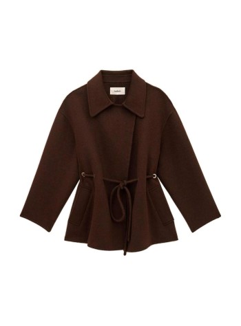ba&sh outerwear mujer coat kam - 1h26kam chocolat