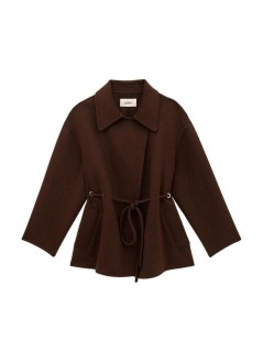 ba&sh outerwear mujer coat kam - 1h26kam chocolat