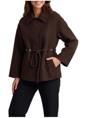 ba&sh outerwear mujer coat kam - 1h26kam chocolat 2