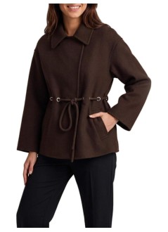 ba&sh outerwear mujer coat kam - 1h26kam chocolat