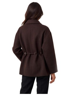 ba&sh outerwear mujer coat kam - 1h26kam chocolat