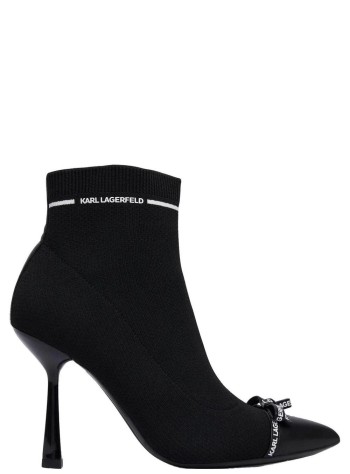 karl lagerfeld bota mujer pandara bow trim ankle boot - kl31341 k00
