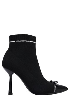 karl lagerfeld bota mujer pandara bow trim ankle boot - kl31341 k00