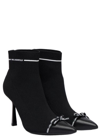 karl lagerfeld bota mujer pandara bow trim ankle boot - kl31341 k00 2