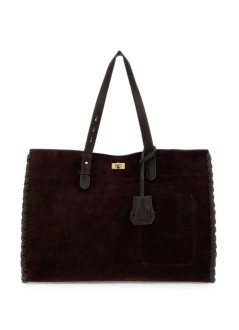 anya hindmarch handbag mujer mortimer tote in reverse suede - 5050925207140 grape