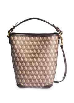 anya hindmarch crossbody mujer i am a plastic bag mini bucket in recycled canvas with ebon - 5050925207416 truffle ebony