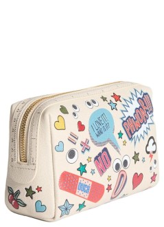 anya hindmarch cartera mujer safe deposit all over stickers in tpu/recycled canvas - 5050925183130 clear chalk