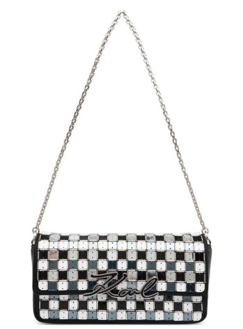 karl lagerfeld crossbody mujer k/signature shb check beads - b3w30029 q99