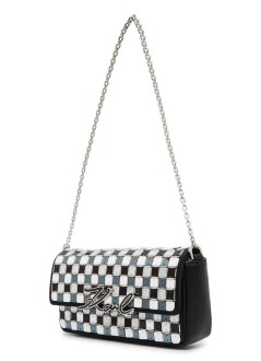 karl lagerfeld crossbody mujer k/signature shb check beads - b3w30029 q99