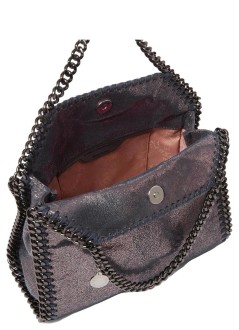 stella mccartney crossbody mujer falabella mini tote eco shiny dotted chamois w/dark rutheni - 371223wp0489 4018