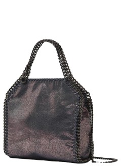 stella mccartney crossbody mujer falabella mini tote eco shiny dotted chamois w/dark rutheni - 371223wp0489 4018