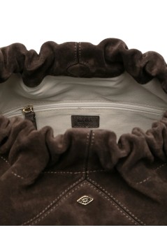 ba&sh handbag mujer bag m suede june tote - 2h24cfms choco