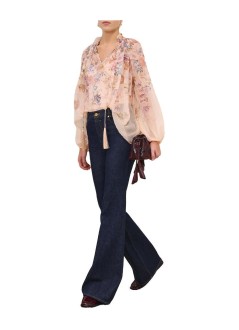zimmermann blusa mujer valiant billow blouse - 0991tf261 pefl