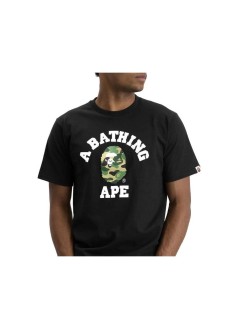 bape camiseta hombre abc camo college tee m - 001tem301004m black x green